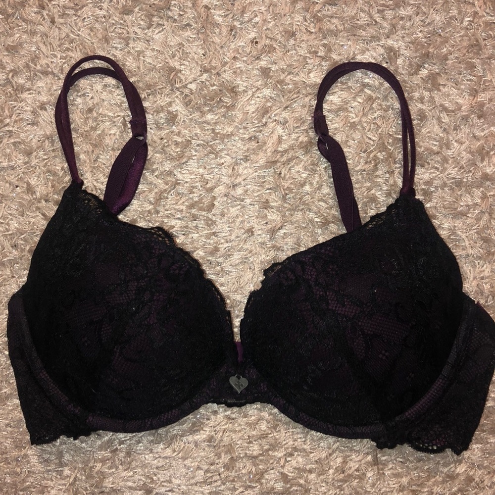 Black Lace Push-Up Bra